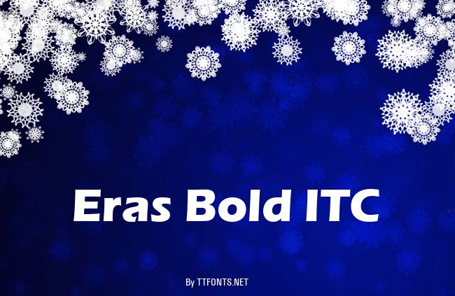 Eras Bold ITC example